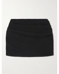 LeKasha - Spetses Draped Organic Linen-Gauze Mini Skirt - Lyst