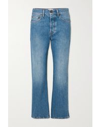 The Row Montero Cropped Mid-rise Straight-leg Jeans - Blue
