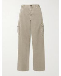 James Perse - Cotton-Blend Twill Straight-Leg Cargo Pants - Lyst