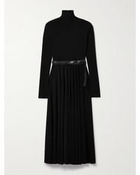 Norma Kamali - Belted Stretch-Jersey Turtleneck Midi Dress - Lyst