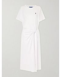 Polo Ralph Lauren - Gathered Jersey Maxi Dress - Lyst