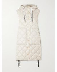 Max Mara - The Cube Hooded Grosgrain-Trimmed Quilted Shell Down Vest - Lyst