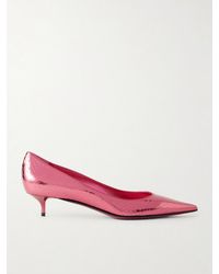 Jimmy Choo - Amelia 30 Lizard-Effect Metallic Leather Pumps - Lyst