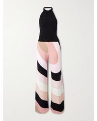 PUCCI - Printed Cady Halterneck Jumpsuit - Lyst