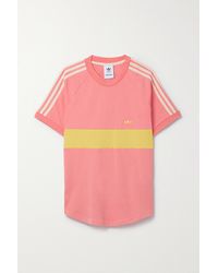 adidas Originals + Wales Bonner T-shirt Aus Biobaumwoll-jersey Mit Streifen - Pink