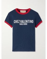 Valentino Garavani - Chez Printed Cotton-Jersey T-Shirt - Lyst