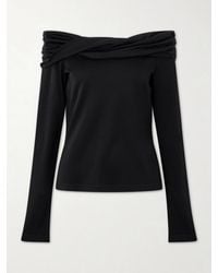 Max Mara - Off-The-Shoulder Wool Top - Lyst