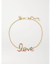 Sydney Evan - Medium Love 14-Karat Multi-Stone Bracelet - Lyst