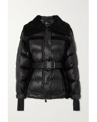 3 MONCLER GRENOBLE - Biollay Belted Shearling-trimmed Quilted Padded Down Ski Jacket - Lyst
