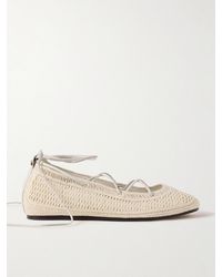 Isabel Marant - Belna Gehäkelte Ballerinas Mit Lederbesätzen - Lyst