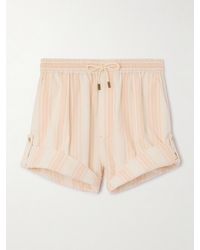 Chloé - Striped Cotton-Poplin Shorts - Lyst