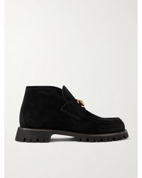 Gucci - Bottines En Daim À Mors De Cheval Sylke - Lyst