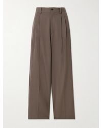 Ssstein - Pleated Wool-Twill Wide-Leg Pants - Lyst