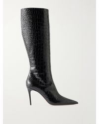 Paris Texas - Vera 85 Croc-Effect Leather Knee Boots - Lyst