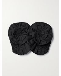Mara Hoffman - Net Sustain Muriel Strapless Cropped Ruffled Poplin-Trimmed Popcorn Organic Cotton Top - Lyst