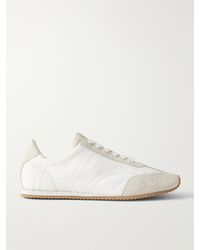 TOTEME - Flex Suede-Trimmed Shell Sneakers - Lyst