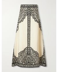 Johanna Ortiz - Loose Horizon Printed Linen Maxi Skirt - Lyst
