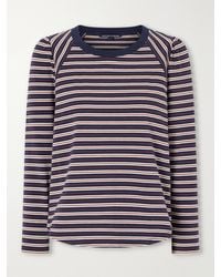 Veronica Beard - Mason Baseball Striped Cotton-Blend Jersey T-Shirt - Lyst