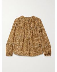 Isabel Marant - Sally Bluse Aus Bedrucktem Crêpe De Chine Aus Stretch-Seide - Lyst