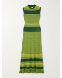 Escvdo - Net Sustain Nanay Maxikleid Aus Gehäkelter Baumwolle Mit Fransen - Lyst