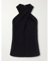 Theory - Crepe Halterneck Top - Lyst