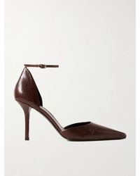 Proenza Schouler - Slingback-Pumps Aus Leder Mit Schlangeneffekt - Lyst
