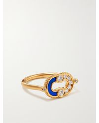 Viltier - Magnetic 18-Karat, Lapis Lazuli And Diamond Ring - Lyst
