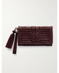 Anya Hindmarch - Neeson Clutch Aus Geflochtenem Leder Mit Troddel - Lyst