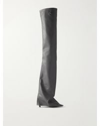 The Attico - Robin 95 Layered Snake-Effect And Glossed Over-The-Knee Boots - Lyst