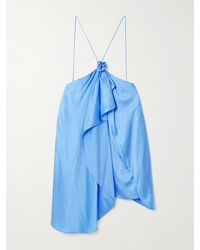 Acne Studios - Draped Satin Halterneck Top - Lyst