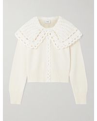 Erdem - Convertible Merino Wool-Blend And Crocheted Organic Cotton Cardigan - Lyst