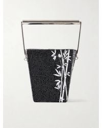 Judith Leiber - Bamboo Take Away Cup Crystal-Embellished-Tone Clutch - Lyst