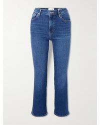 FRAME - Reboot Crop Stretch High-Rise Bootcut Jeans - Lyst