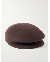 Gigi Burris Millinery - Laurel Wool-Felt Flat Cap - Lyst
