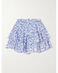 Isabel Marant - Jocadia Floral-Print Cotton-Voile Mini Skirt - Lyst