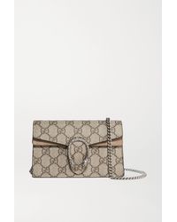 Gucci Dionysus Super Mini Printed Coated-canvas And Suede Shoulder Bag - Multicolour