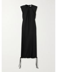 The Attico - Midikleid Aus Jersey Mit Raffungen - Lyst