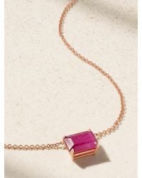 SHAY - 18-Karat Rose, Ruby And Diamond Necklace - Lyst