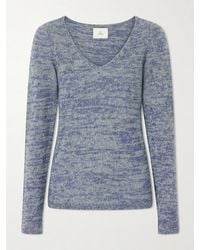 The Elder Statesman - V-Neck Cashmere And Silk-Blend Sweater - Lyst