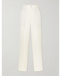 God's True Cashmere - Solid Linen Straight-Leg Pants - Lyst