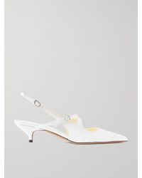 Proenza Schouler - Slash Leather Slingback Pumps - Lyst