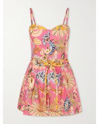 FARM Rio - Ligia Floral-Print Cotton Jumpsuit - Lyst