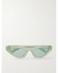 Bottega Veneta - Curvy Cat-Eye Acetate Sunglasses - Lyst