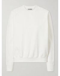 Jil Sander - Cropped Cotton-Jersey Sweatshirt - Lyst