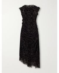 PAULINE DUJANCOURT - Najia Asymmetric Lace Midi Dress - Lyst