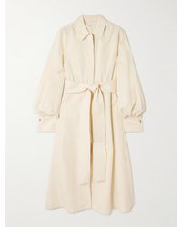 JOSEPH - Ziane Belted Cotton And Linen-Blend Midi Shirt Dress - Lyst