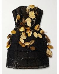 Oscar de la Renta - Embellished Tulle Mini Dress - Lyst