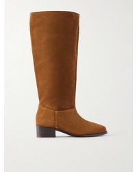 STAUD - Indie Slouch Suede Knee Boots - Lyst
