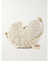 Chloé - Sea Treasures Leather-Trimmed Crocheted Cord Shoulder Bag - Lyst