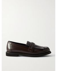 Brunello Cucinelli - Loafers Aus Leder Mit Fransen Und Zierperlen - Lyst